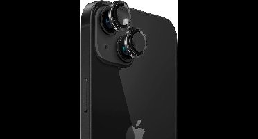 Camera Lens Screen Protector geschikt voor iPhone 15 Plus - Gehard Glas Screenprotector GlassGuard Zwart