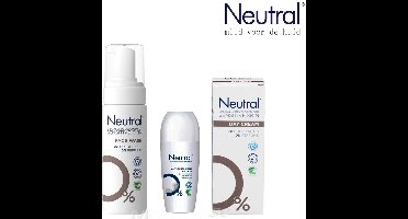 Neutral® Verzorgend Geschenktasje – voor de Gevoelige Huid | Zonder Parfum & Kleurstoffen | dagcrème 50ml | Face Wash 150ml | Antiperspirant 50ml