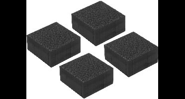 4 Pack Rubber Anti-Vibration Mats - Vierkante 1.97 x 1.97 x 1 Inch voor HVAC - Air Conditioning - Compressors - Wasmachines - Drogen - Zwart