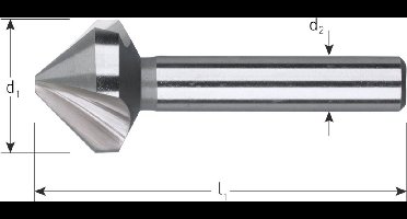 Rotec HSS Verzinkfrezen 90Â°, 3 snijk., DIN 335 C 15,0