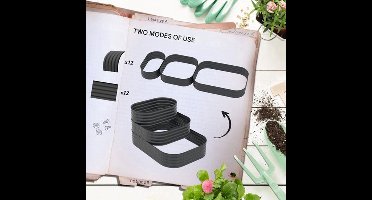 Hoogte Tuinbak – Plantenbak – Balkontuinbak – Kruidenbak – Bloembak – 3 Niveau’s – Stalen Open Bodem – Donkergrijs – 158x109x82 cm