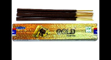 Satya Gold Wierookstokjes - 1 Doosje 15 Gram - Wierook Stokjes - Premium Wierook