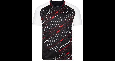 VICTOR T-43101 badminton heren T-shirt - zwart/wit - maat L