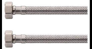 Riko Flexibele Aansluitslang - 1/2" BI x 3/8" BI - 60cm - RVS