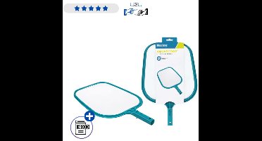 Bestway Zwembad Schepnet Set 58277 - Telescopisch Reinigingsnet Voor Zwembad Bladeren Insecten Vuilverwijdering Mesh Net 29,5x32,5 cm Compatibel Met Steel 30 mm Met Ebook