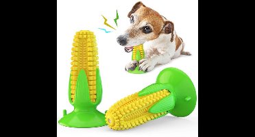 Kauwspeelgoed voor honden – voor fanatieke kauwers | Interactief piepspeelgoed in maïsvorm voor puppy's en middelgrote rassen | Duurzaam rubberen kauwspeelgoed voor tandverzorging