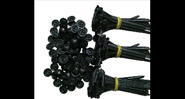 150PCS universele nylon kabelbinders met knopdesign – zelfvergrendelend & zwaar belastbaar – geschikt voor auto-onderhoud, kabelmanagement en carrosserie bevestiging