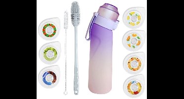 650ML Lucht Waterfles BPA-vrij - Sportdrinkfles met Fruitgeur Capsules voor Smaak - Lekvrije Sportbeker voor Outdoor, Hardlopen en Gym - Lichtgewicht en Duurzaam Ontwerp