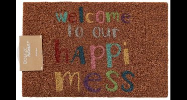 Boltze - Deurmat - Schoonloopmat - HappiMess - Welcome - Kokos - 60x40cm