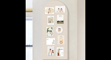 Opvouwbaar kurken prikbord 60 x 40 cm - 1 cm dikke vilttegels, prikbord voor de kinderkamer met zelfklevende klittenbandbevestiging, decoratiebord voor foto's en notities, wandpanelen met afgeronde hoeken voor de woonkamer