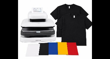 LOKLiK ImPress Auto 2-Smart Starter Set Wit | Hittepers + HTV Flexfolie + T-shirts