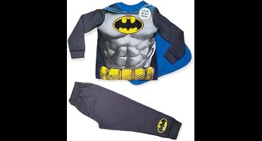 Batman pyjama - maat 98/104 - Bat-Man pyama met cape - grijs met blauw