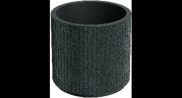 Ethick Coro Round - Plantenbak - Bloempot - diameter 40 cm, hoogte 36 cm, matte afwerking, weerbestendig, afwateringsgat, kleur donker grafiet, TCR40-109GR