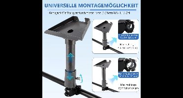 Starlink Gen 3 Montagebeugel - Verstelbare Antennehouder (31-35 cm) - Voor Camper, Boot & Dakdrager - Aluminium - Geschikt voor 2-3 cm buis - Roestvrij