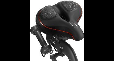 Neusloze fietszadel voor mannen en vrouwen - 6 cm dik extra comfortabel fietszadelkussen - groot fietszadel voor fietsen, hometrainers en e-bikes - Rood