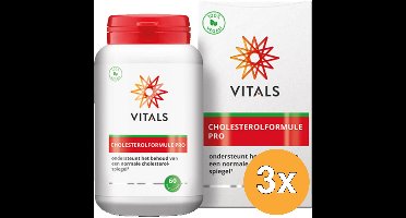 3x Vitals Cholesterolformule Pro (60 tabletten)
