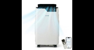 Komodo Frosty+ Mobiele Airco 12000 BTU – 4-in-1 Airconditioner – WiFi App & Afstandsbediening – Airco met Raamafdichtingskit & Afvoerslang – Ontvochtiger & Ventilator