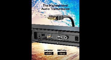 Soundbar - 2.1 Soundbar voor TV - Luidsprekers - Luidsprekerkabels - Speaker - 190W - 87dB - 45Hz-20KHz - Zwart