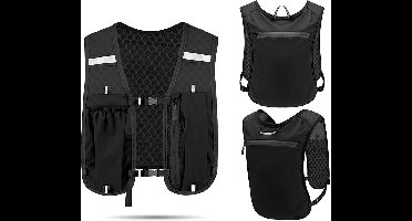 Hardloopvest Hydratie - Lichtgewicht & Ademend - Verstelbare Hardlooprugtas met Waterfleshouder - Marathon Trail Running - Unisex