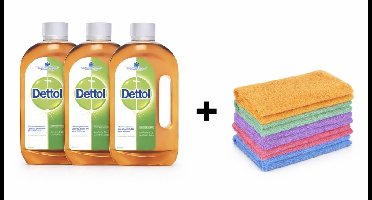 Dettol Allesreiniger 3x 750ml – Krachtige Hygiëne & Fris Resultaat + Gratis DRD Microvezeldoek