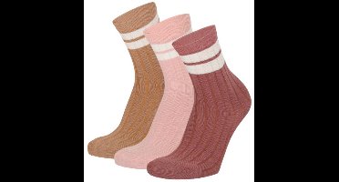 Apollo - Girls - Meisjes - Sokken - 3-pack - Rib - Sportief - Maat 31/34