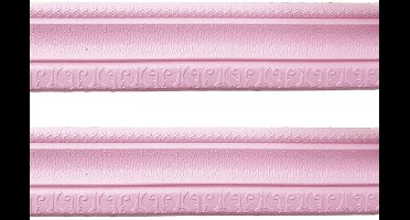 2 Stuks 2.3m*8cm Zelfklevende Plinten – Plint, Deurlijst, Wandafwerking – Hoeklijst voor Achterwand – 3D Decoratieve Vloerplint (Roze)