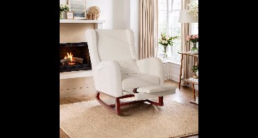 Schommelstoel – Relaxstoel – Wiegstoel – Luisterstoel – Schommelzetel – Ergonomisch Ontwerp Met Lendensteun – Uniek Voetensteuntje Voor Extra Comfort