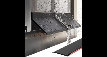 2 meter lange waterdichtingsstrip voor ramen, een universeel hulpmiddel voor regenbescherming van deuren en ramen. Voorkomt dat regenwater terugstroomt in het raamkozijn. - waterdichte afscherming, rubberen strip