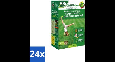 BSI – Organisch-Minerale Gazonmeststof – Indirecte Mosbestrijding – 4 kg (40 m²) - Voordeelverpakking - 24 stuks
