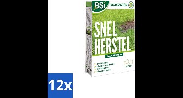 BSI – Graszaad – Snel Herstel – Dicht & Sterk Gazon – 500 g - Voordeelverpakking - 12 stuks