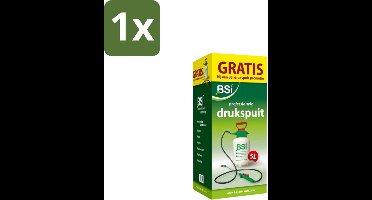 1 x BSI – Drukspuit – Wit/Groen – 5 L - Drukspuit 5 L - Tuinonderhoud - Reiniging - Tuinmeubelen - Terras