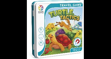 SmartGames - Turtle Tactics - denkpuzzel - vanaf 5 jaar - met magnetische puzzelstukken - 48 opdrachten - Haas en schildpad(den) - reisspel