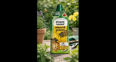 BSI - Lokstof Wasp Attract 1 L - Lokmiddel voor Wespen en Hoornaars - Geschikt voor BSI Wespenvallen - Effectieve Aantrekking