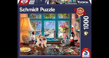 Schmidt - Legpuzzel - Aan de puzzeltafel - 1000 stukjes - Volwassenen - vanaf 12 jaar
