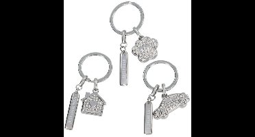 Depesche sleutelhanger regenboog met glitters - metalen gelukssleutelhanger.