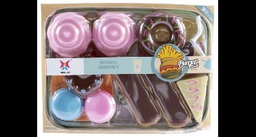 Kidsfun dessert speelgoedset 12-delig in window box voor kinderen.