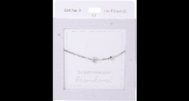 Depesche armband zilver met hartje en letter C - vriendschapssieraad.
