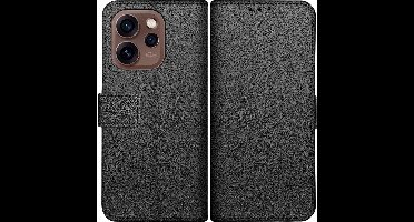 Just in Case hoesje geschikt voor Oppo Reno15 Pro Hoesje met Pasjeshouder - Bookcase Classic - Zwart