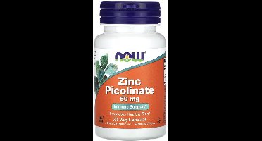 NOW Foods Zinc Picolinaat 50 mg – 30 Vegetarische Capsules | Zink Supplement – Immuunsysteem & Huid / Immune & Skin Support