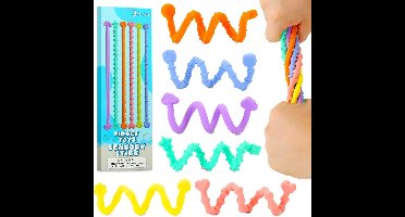 6 Stuks Flexibele Ontpakkende Staaf - Silicone Sensorische Staaf - Zinnesspeelgoed Voor Kinderen En Volwassenen - Stressverlichting - Speelgoed Voor Klas, Feest En Rustig Reizen