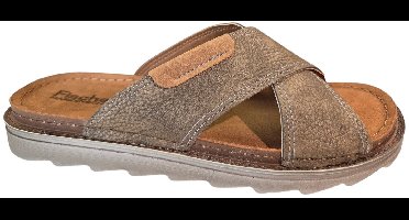 Fischer 566660 721 Slippers Grijs Leer Heren - Grijs - 44