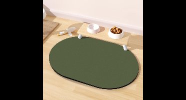 Voerbakmat voor huisdieren, absorberende, lekvrije mat voor hondenbakken, 40 x 60 cm, antislip rubberen onderkant, gemakkelijk op te bergen, geschikt voor huisdieren die snel morsen, universele mat voor katten- en hondenbakken - Stijl 5