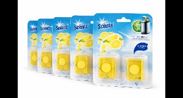 Afvalbak Luchtverfrisser Citroen – 5 Stuks Voordeelverpakking – Tot 30 Dagen Fris – Vuilnisbak Geurverwijderaar – Scents