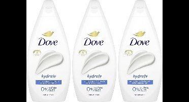 Dove - Douchegel - Sulfaatvrij - Hydrate - Zachte Huid - Droge Huid Verzachten - Mild Reinigen - 3x 250 ml