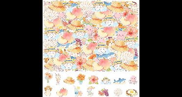 150 Stuks Zomerstickers voor Esthetische Decoratie, Perfect voor Waterflessen, Laptops en Mobiele Telefoons