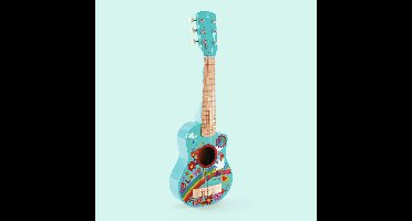 Hape Flower Power Gitaar - Houten kindergitaar met nylonsnaren, 3 jaar+