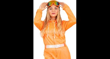 Ski bril neon oranje