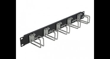 Delock 19″ Cable Management Panel black