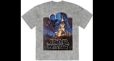 Disney Star Wars - Luke & Leia Pose Heren Tshirt - M - Grijs