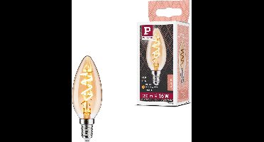 Paulmann 28748 LED Filament Kaars Vintage 4W Gloeilamp Goud 2500K Goudkleurig Licht E14